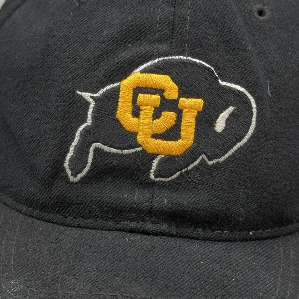 Vtg 1995 Colorado Buffaloes Hat Cap Fitted 7 1/4 100% Wool The Game Black/Yellow